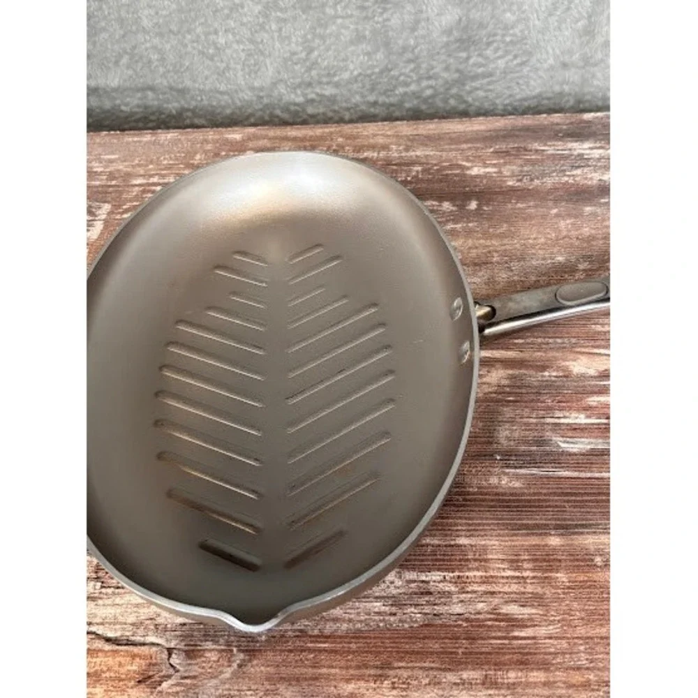 Oval Grill Pan Heavy Duty Cast Aluminum Nonstick Stovetop Cooking‎
